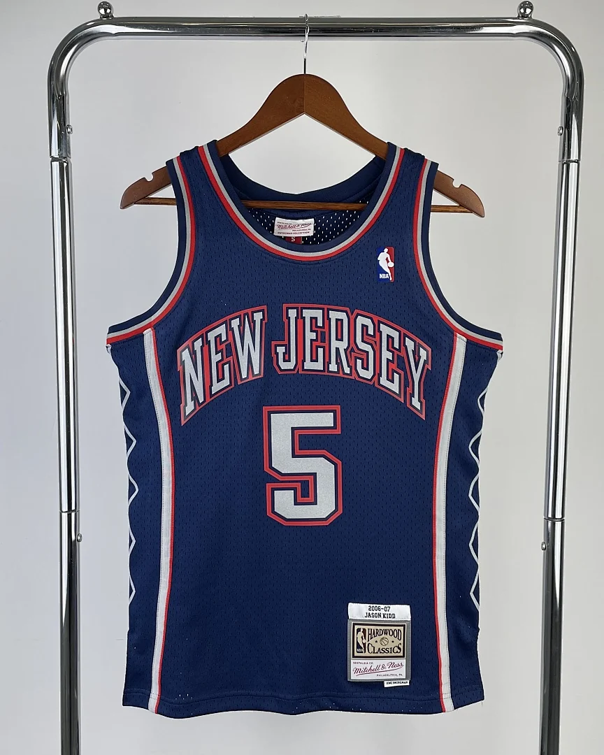 Camisola NBA Brooklyn Nets Jason Kidd #5 Retro Mitchell & Ness 06/07