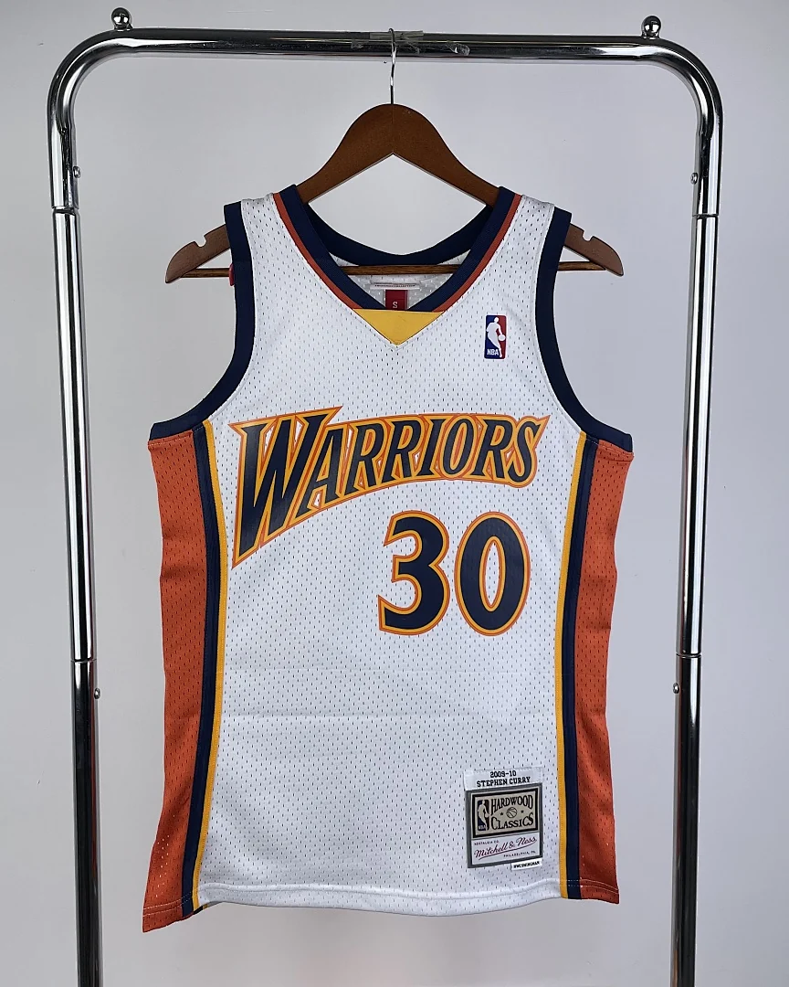 Camisola NBA Golden State Warriors Stephen Curry #30 Retro Mitchell & Ness 09/10 Branca