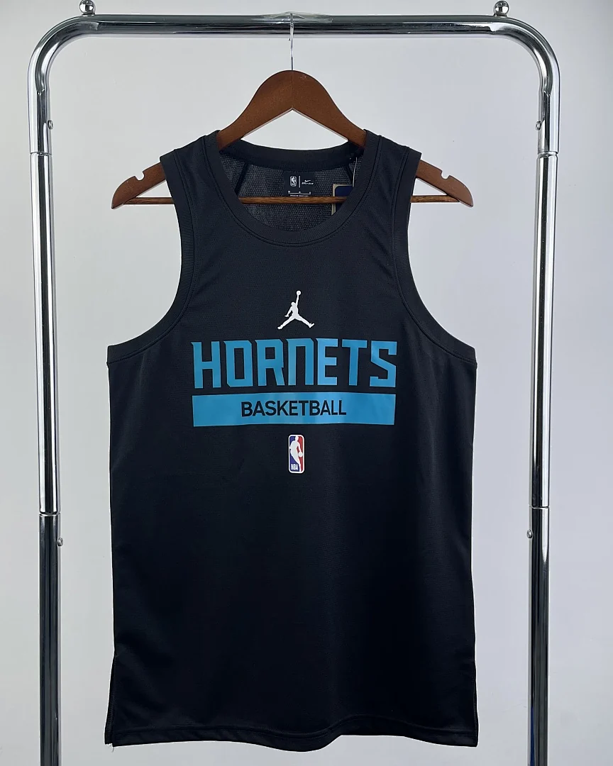 Camisola de Treino sem Mangas NBA Charlotte Hornets Preta 2023