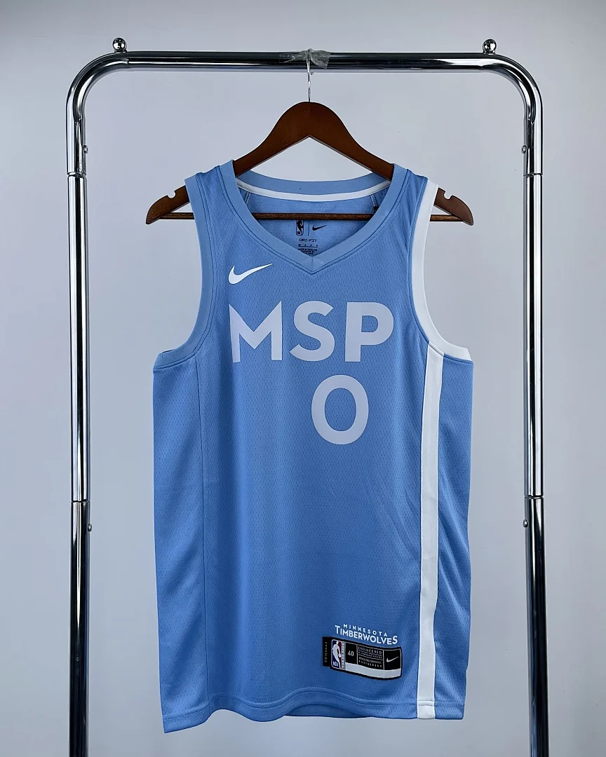 Camisola NBA Minnesota Timberwolves D'Angelo Russell #0 Edição Especial Azul-Clara