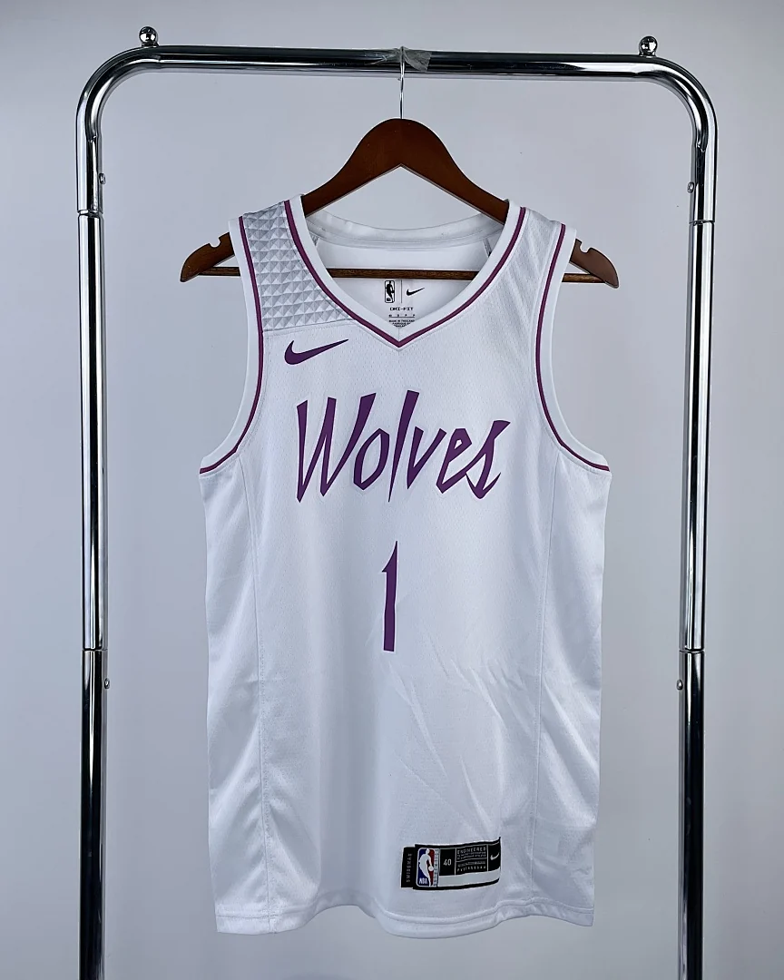 Camisola NBA Minnesota Timberwolves Anthony Edwards #1 Edição Especial Rosa