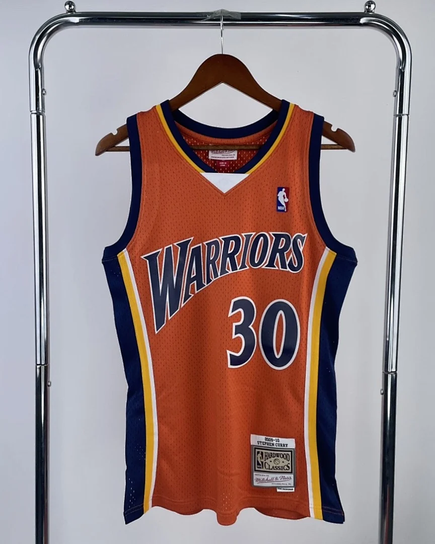 Camisola NBA Golden State Warriors Stephen Curry #30 Retro Mitchell & Ness 09/10 Laranja