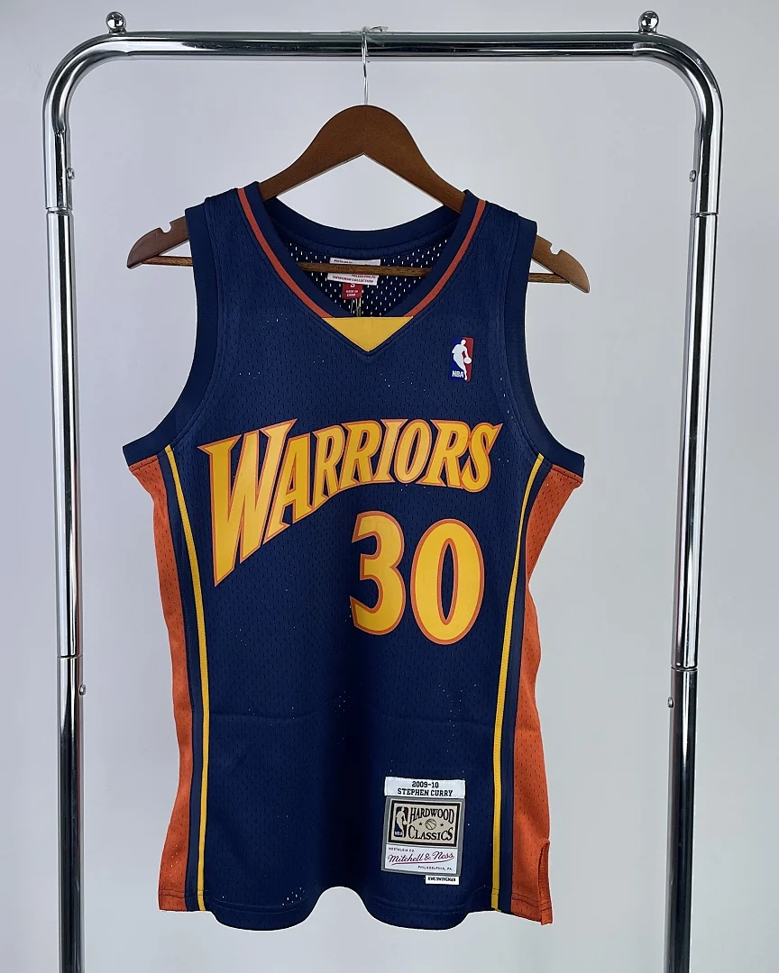 Camisola NBA Golden State Warriors Stephen Curry #30 Retro Mitchell & Ness 09/10 Azul-Marinho