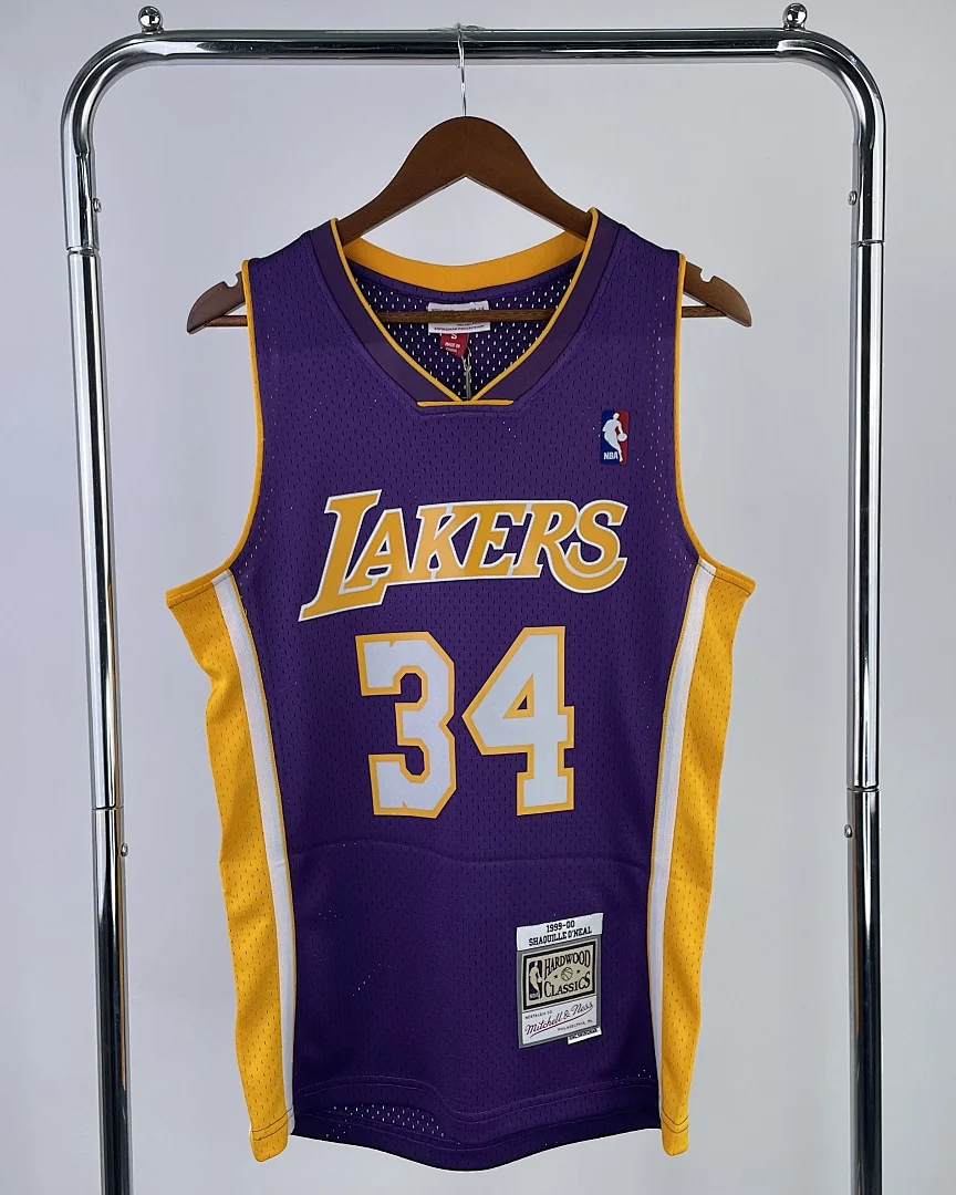 Camisola NBA Los Angeles Lakers Shaquille O'Neal #34 Retro Mitchell & Ness 1999/00 Roxa