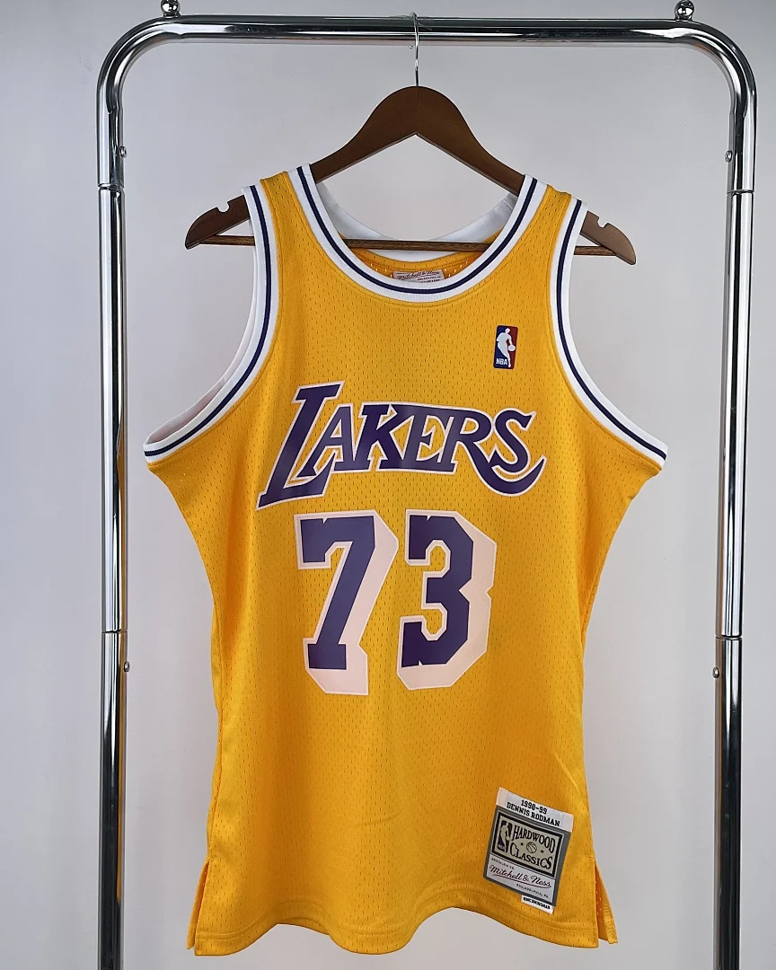 Camisola NBA Los Angeles Lakers Dennis Rodman #73 Retro Mitchell & Ness 1998/99 Amarela