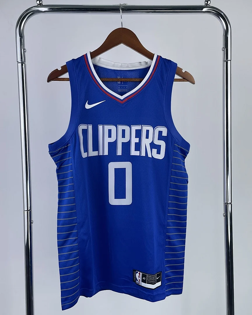 Camisola NBA Los Angeles Clippers Russell Westbrook #0 Edição Especial Azul