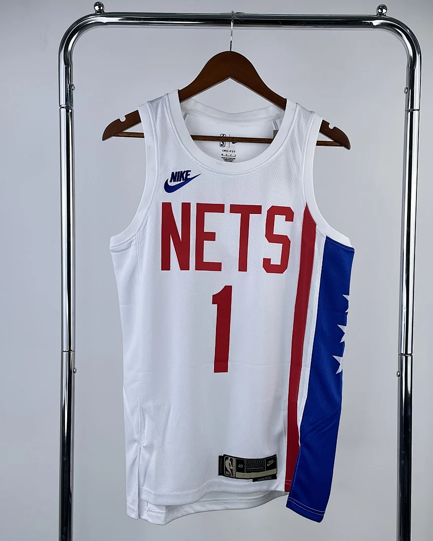 Camisola NBA Brooklyn Nets Mikal Bridges #1 Retro 2023