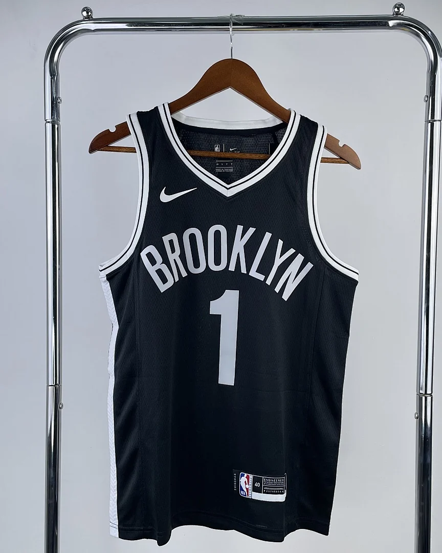 Camisola NBA Brooklyn Nets Mikal Bridges #1 Preta