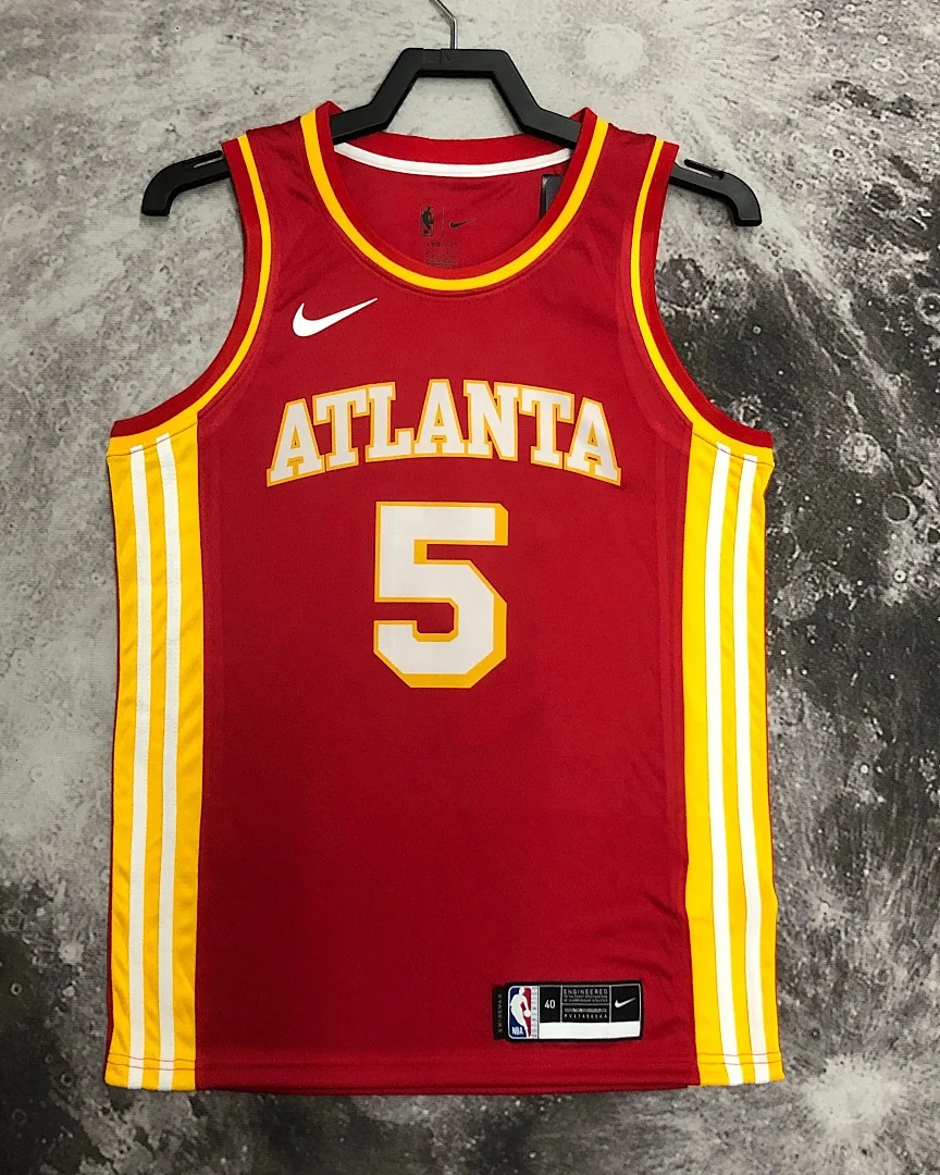 Camisola NBA Atlanta Hawks Dejounte Murray #5 Vermelha