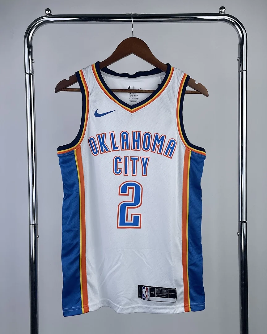 Camisola NBA Oklahoma City Thunder Shai Gilgeous-Alexander #2 Branca
