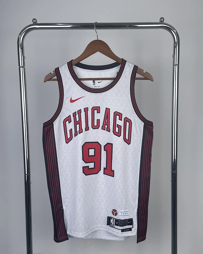 Camisola NBA Chicago Bulls Dennis Rodman #91 Edição Especial 2023