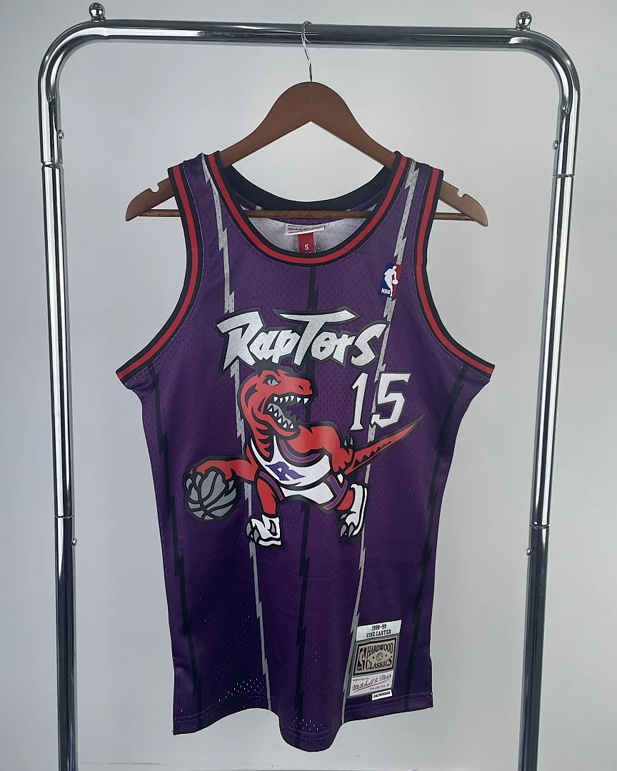 Camisola NBA Toronto Raptors Vince Carter #15 Retro Mitchell & Ness 1999 Roxa
