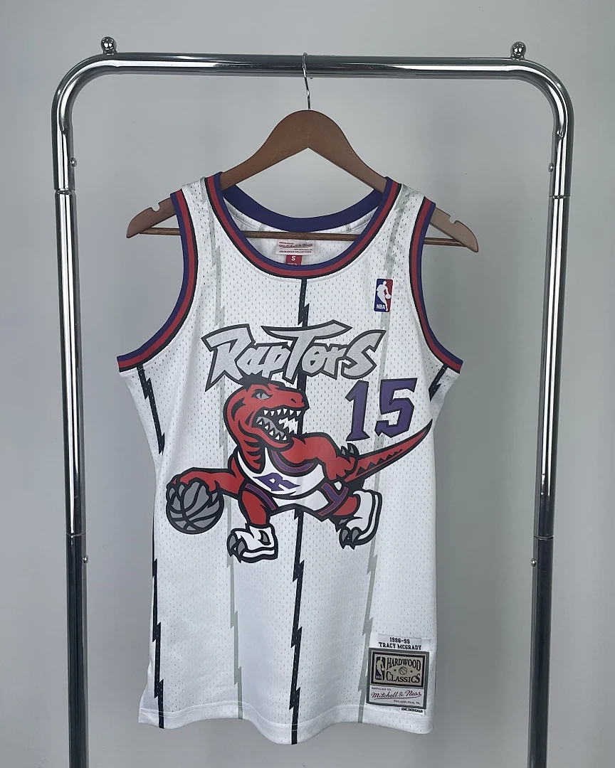 Camisola NBA Toronto Raptors Vince Carter #15 Retro Mitchell & Ness 1999 Branca
