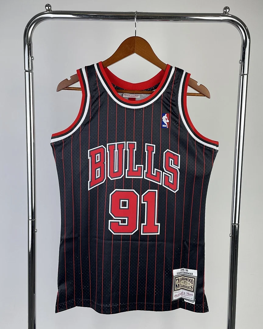 Camisola NBA Chicago Bulls Dennis Rodman #91 Retro Mitchell & Ness 1996