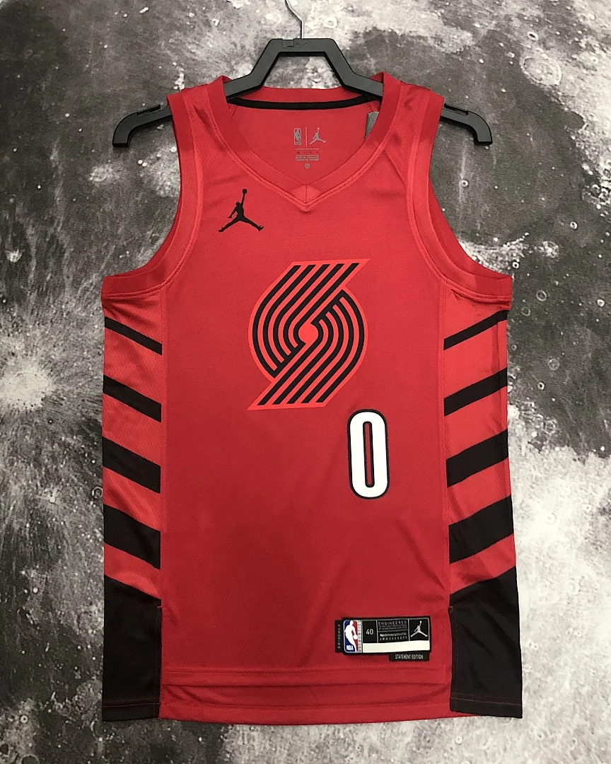 Camisola NBA Portland Trail Blazers Damian Lillard #0 Jordan 2023