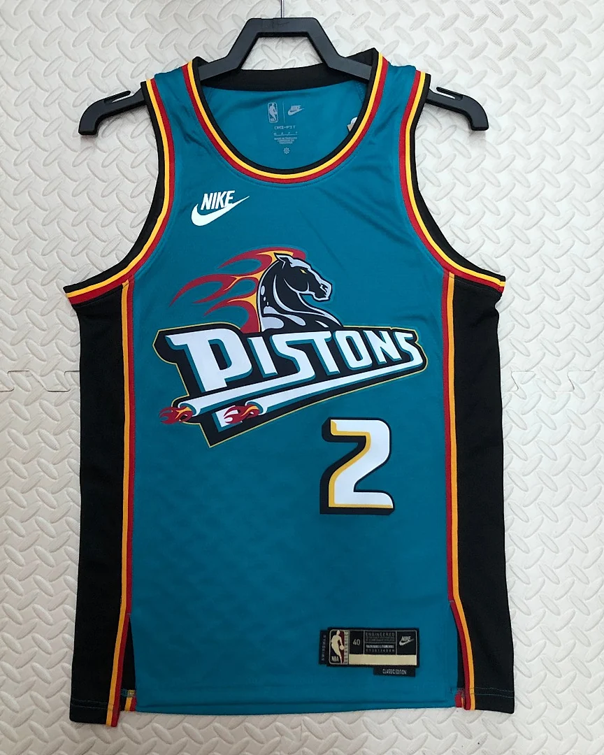 Camisola NBA Detroit Pistons Cade Cunningham #2 Retro 2023
