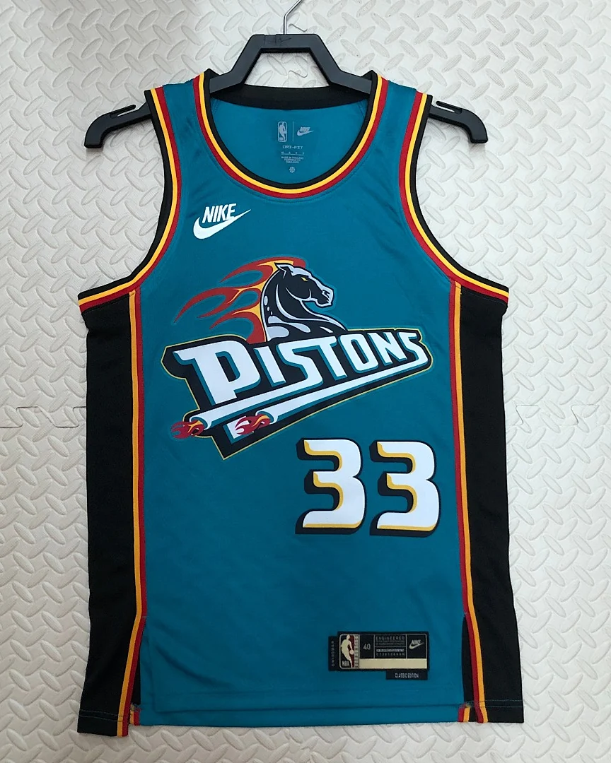 Camisola NBA Detroit Pistons Grant Hill #33 Retro 2023