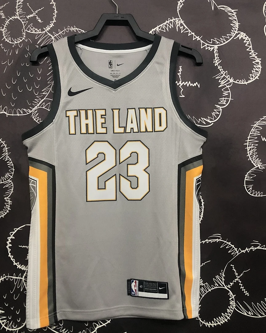 Camisola NBA Cleveland Cavaliers LeBron James #23 Edição Especial Cinzenta 2018