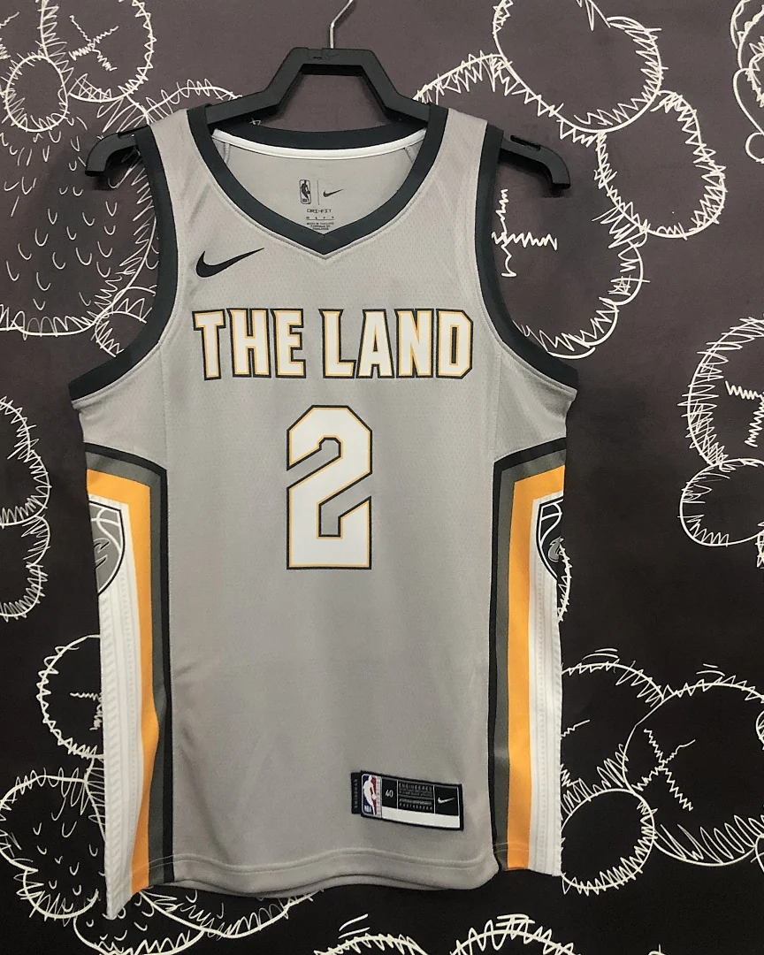 Camisola NBA Cleveland Cavaliers Kyrie Irving #2 Edição Especial Cinzenta 2018
