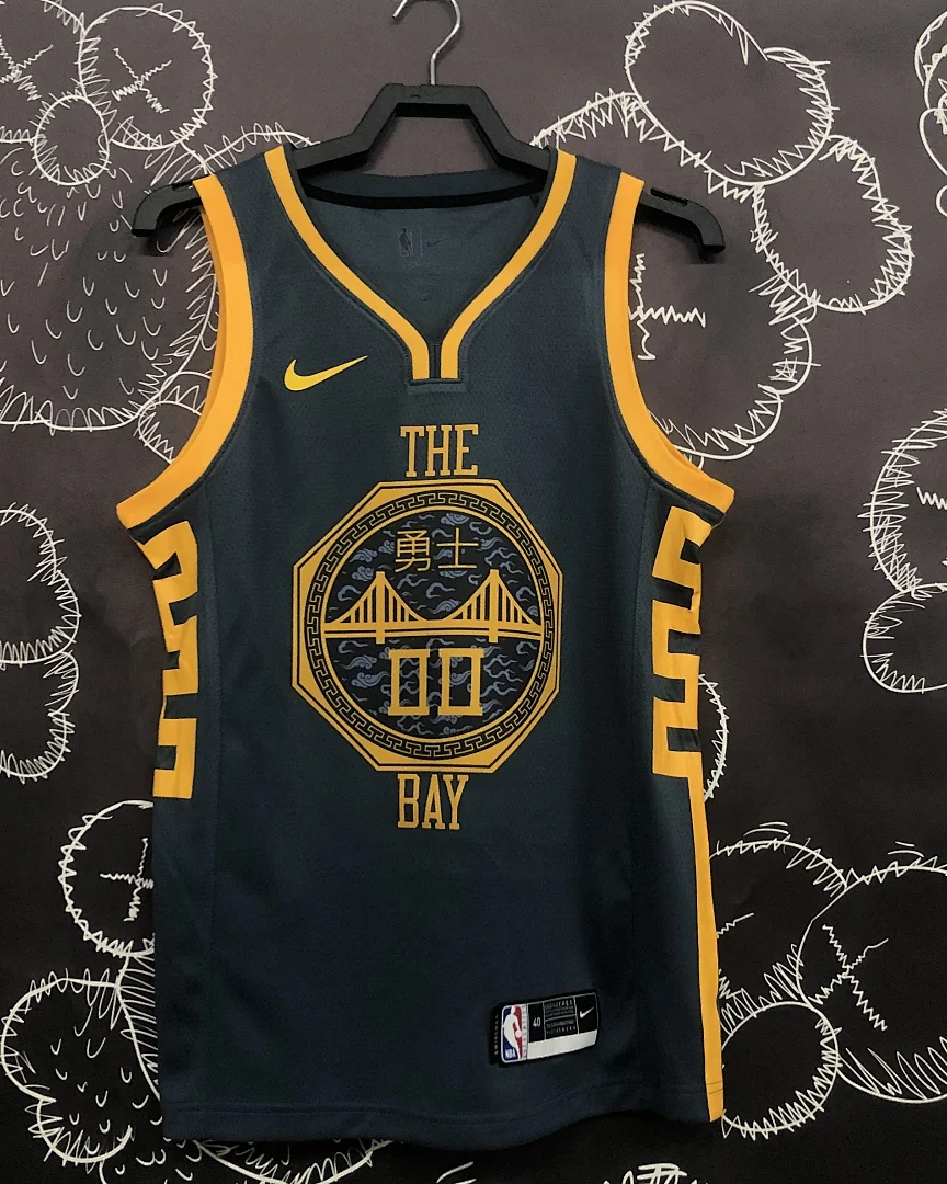 Camisola NBA Golden State Warriors Jonathan Kuminga #00 Edição Especial Cinzenta 2018