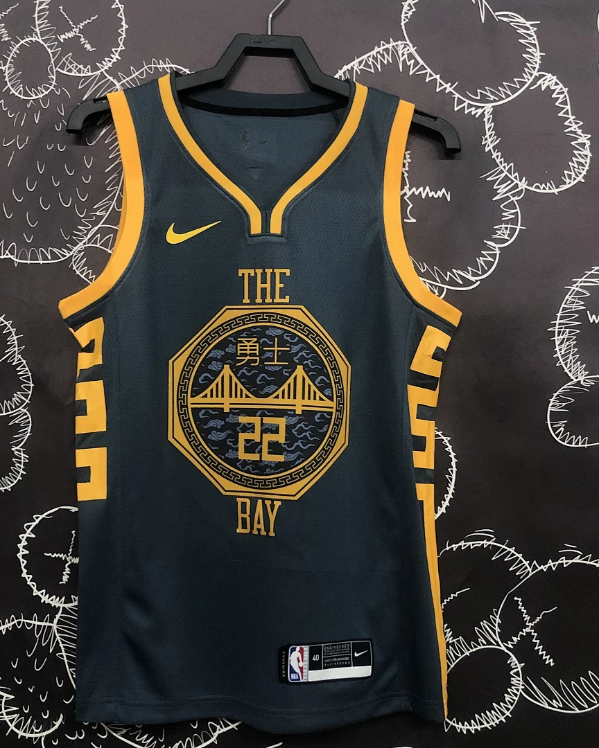 Camisola NBA Golden State Warriors Andrew Wiggins #22 Edição Especial Cinzenta 2018