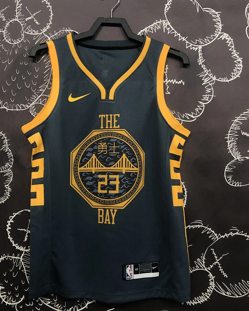 Camisola NBA Golden State Warriors Draymond Green #23 Edição Especial Cinzenta 2018