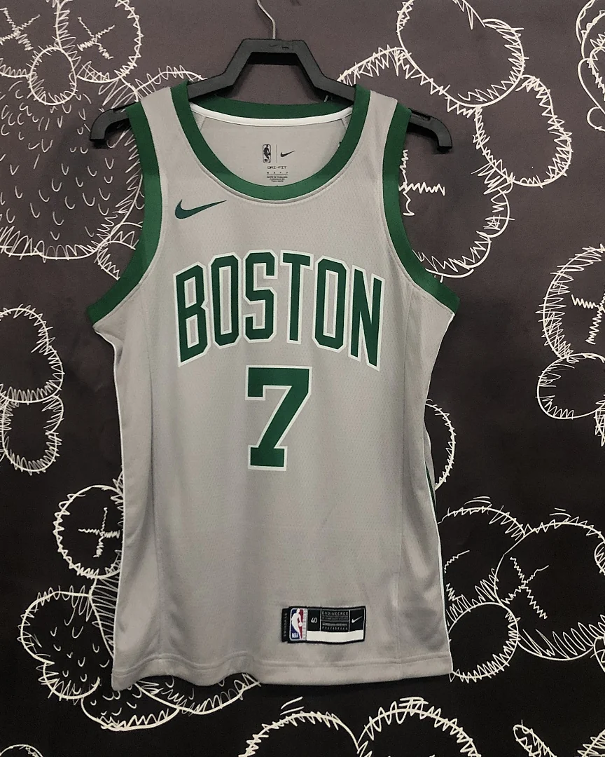 Camisola NBA Boston Celtics Jaylen Brown #7 Edição Especial Cinzenta