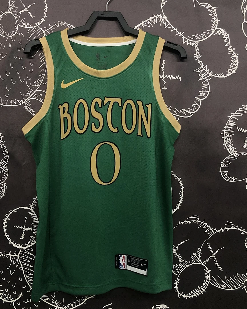 Camisola NBA Boston Celtics Jayson Tatum #0 Edição Especial Verde 2020