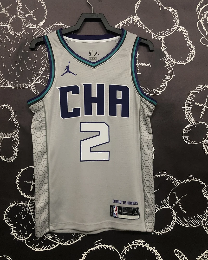 Camisola NBA Charlotte Hornets LaMelo Ball #2 Edição Especial Cinzenta 2019