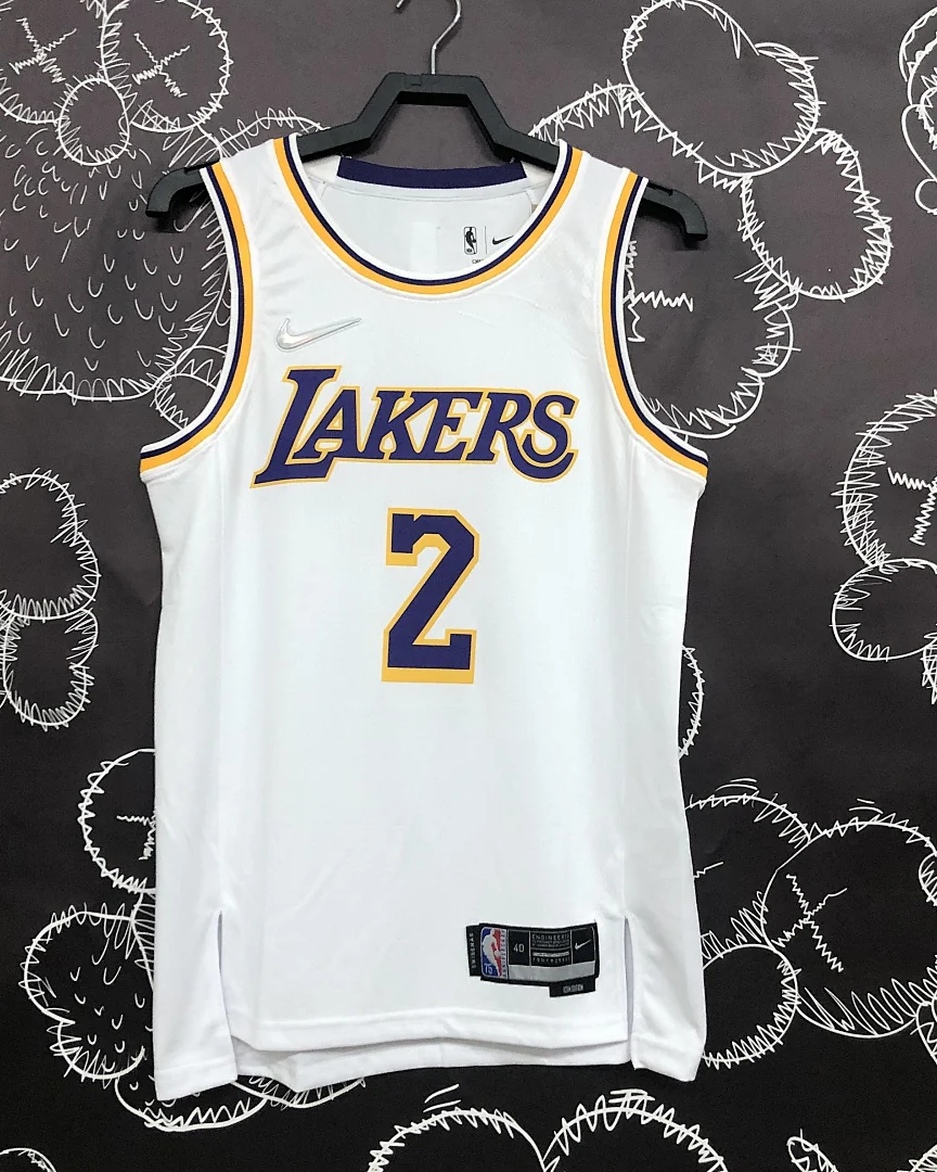 Camisola NBA Los Angeles Lakers Kyrie Irving #2 75.º Aniversário Branca