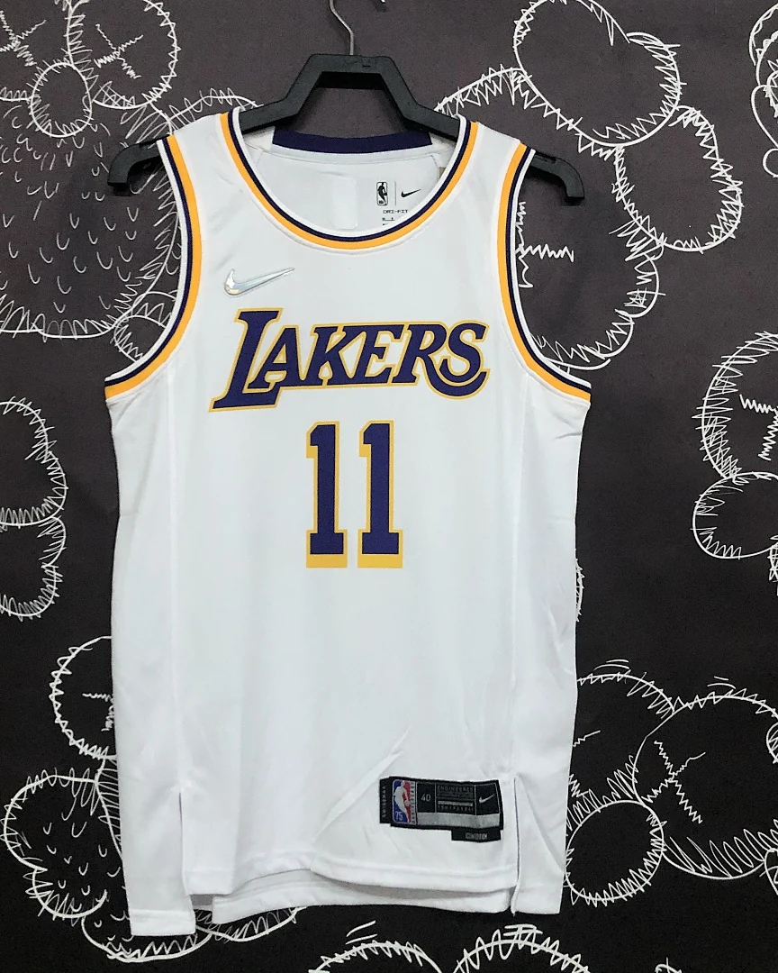 Camisola NBA Los Angeles Lakers Malik Monk #11 75.º Aniversário Branca
