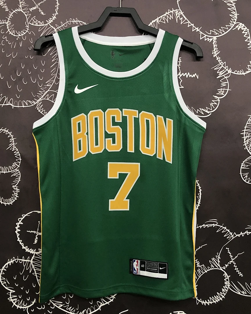 Camisola NBA Boston Celtics Jaylen Brown #7 Edição Especial Verde