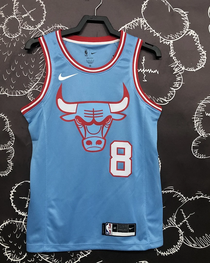 Camisola NBA Chicago Bulls Zach LaVine #8 Edição Especial Azul