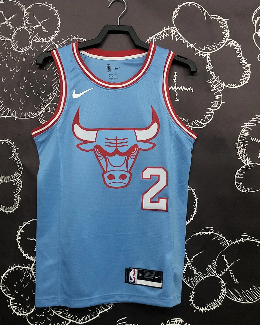 Camisola NBA Chicago Bulls Lonzo Ball #2 Edição Especial Azul