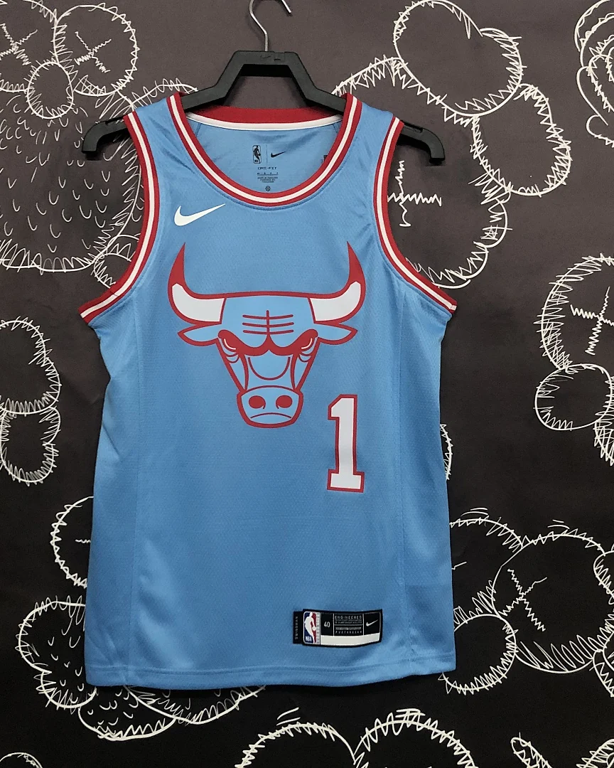 Camisola NBA Chicago Bulls Derrick Rose #1 Edição Especial Azul