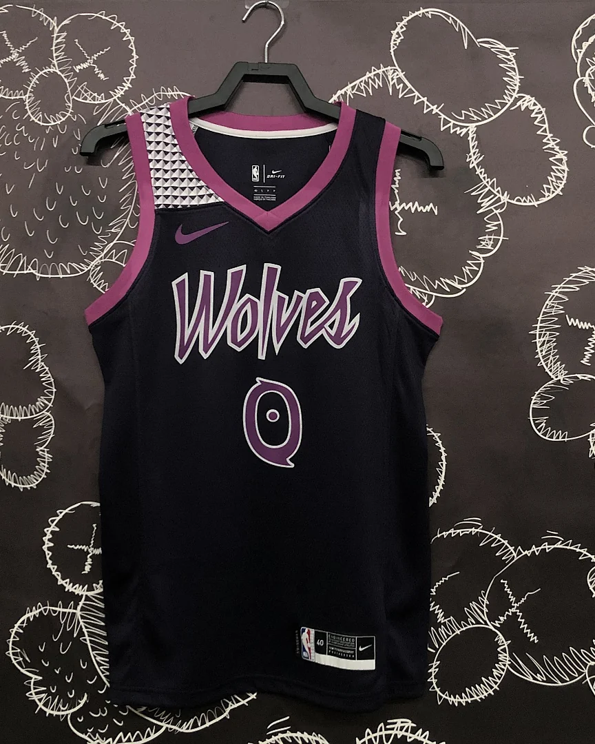 Camisola NBA Minnesota Timberwolves D'Angelo Russell #0 Edição Especial Roxa