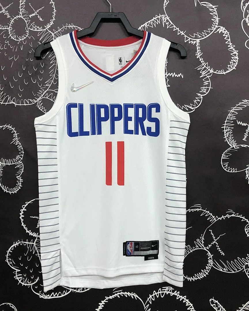 Camisola NBA Los Angeles Clippers John Wall #11 75.º Aniversário Branca