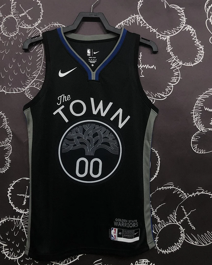 Camisola NBA Golden State Warriors Jonathan Kuminga #00 Edição Especial Preta 2020