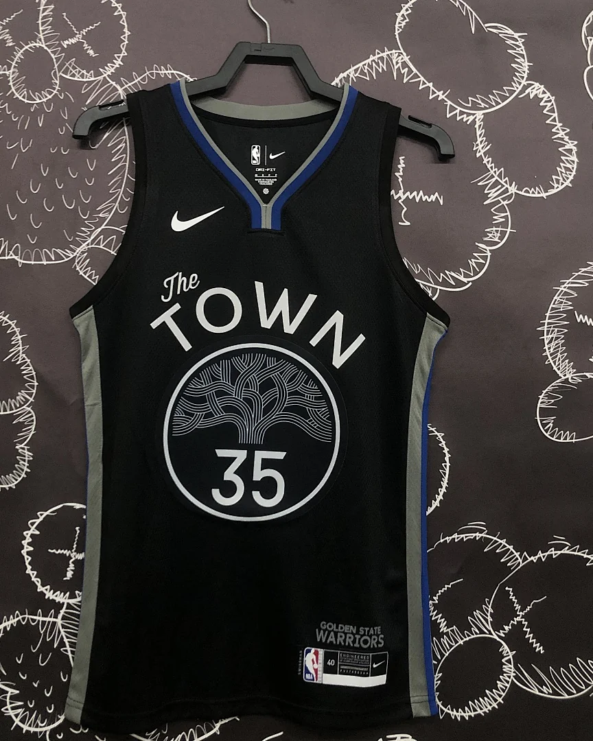 Camisola NBA Golden State Warriors Kevin Durant #35 Edição Especial Preta 2020