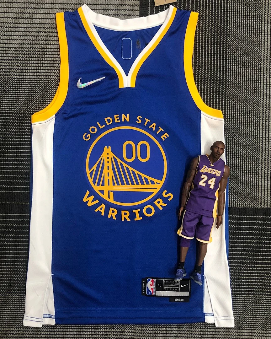 Camisola NBA Golden State Warriors Jonathan Kuminga #00 75.º Aniversário Azul