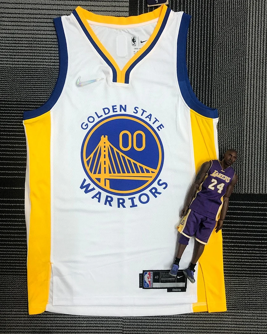Camisola NBA Golden State Warriors Jonathan Kuminga #00 75.º Aniversário Branca