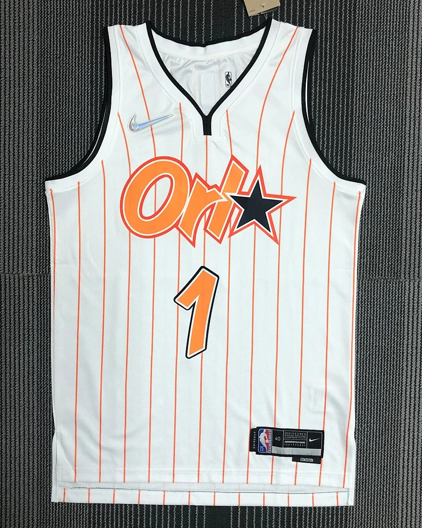 Camisola NBA Orlando Magic Tracy McGrady #1 75.º Aniversário Branca