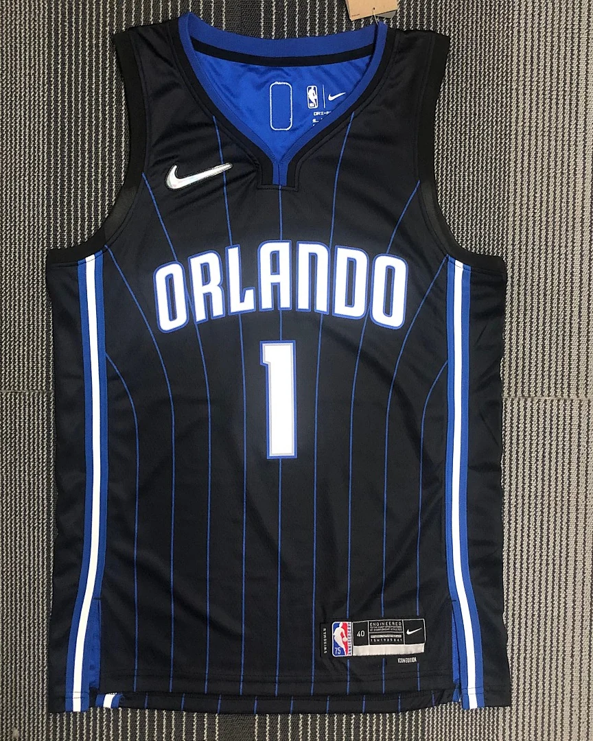 Camisola NBA Orlando Magic Tracy McGrady #1 75.º Aniversário Preta