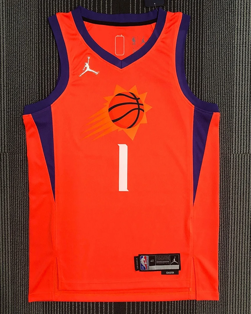 Camisola NBA Phoenix Suns Devin Booker #1 Jordan Laranja