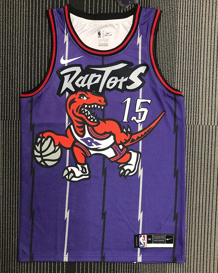 Camisola NBA Toronto Raptors Vince Carter #15 Retro Roxa