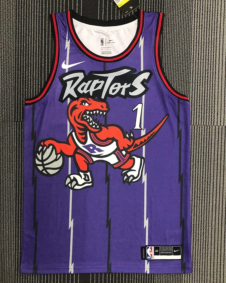 Camisola NBA Toronto Raptors Tracy McGrady #1 Retro Roxa