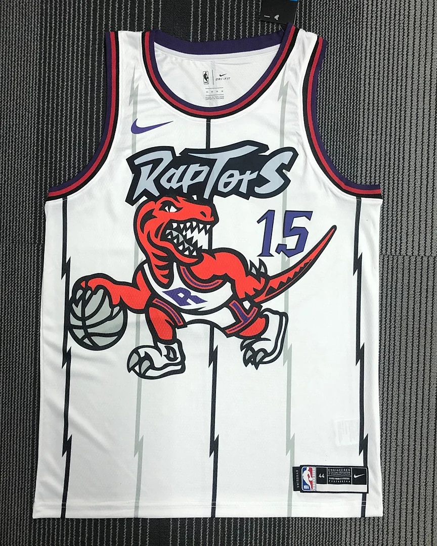 Camisola NBA Toronto Raptors Vince Carter #15 Retro Branca