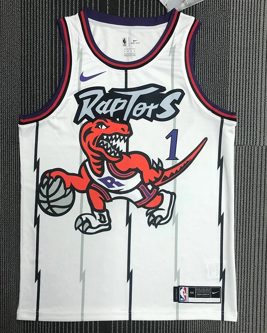 Camisola NBA Toronto Raptors Tracy McGrady #1 Retro Branca