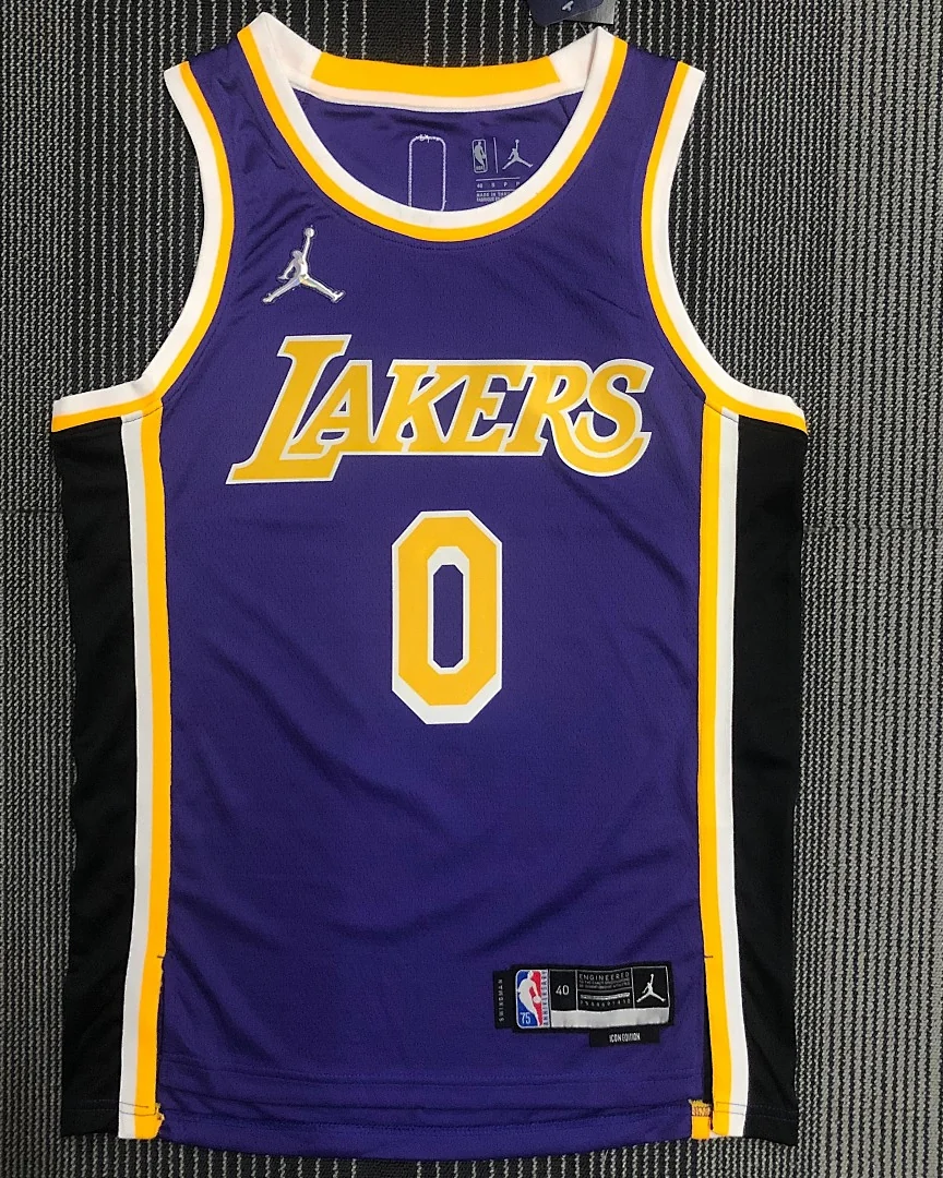 Camisola NBA Los Angeles Lakers Russell Westbrook #0 75.º Aniversário