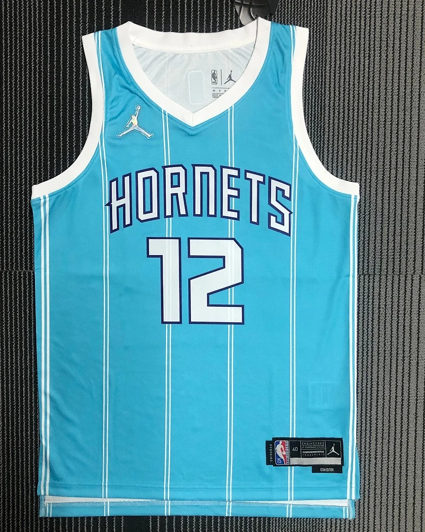 Camisola NBA Charlotte Hornets Kelly Oubre Jr. #12 75.º Aniversário Azul